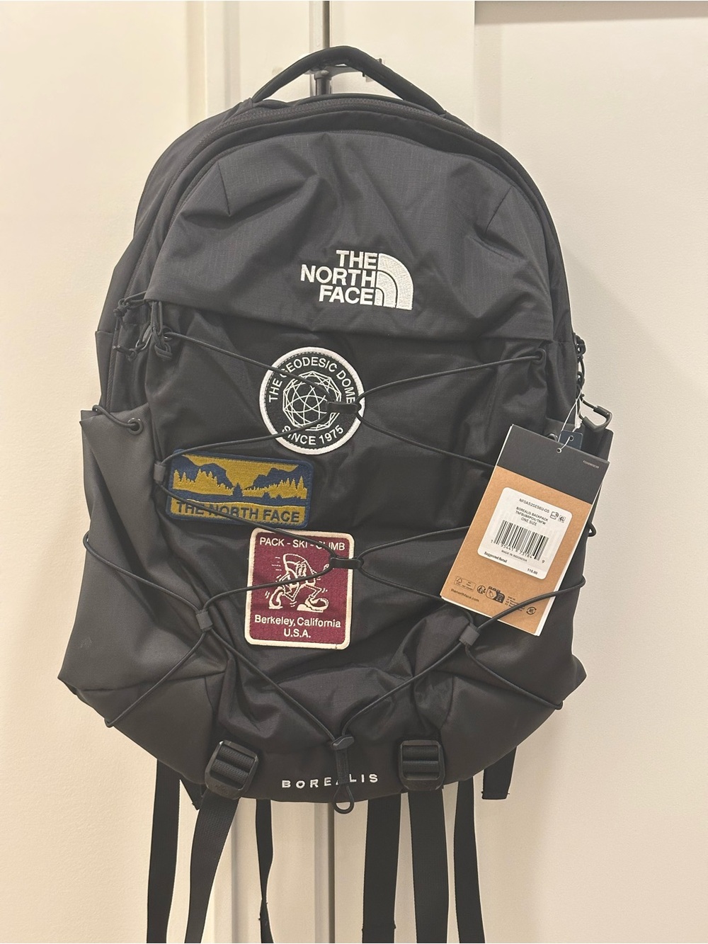 The North Face Black Backpack with Patch Accents